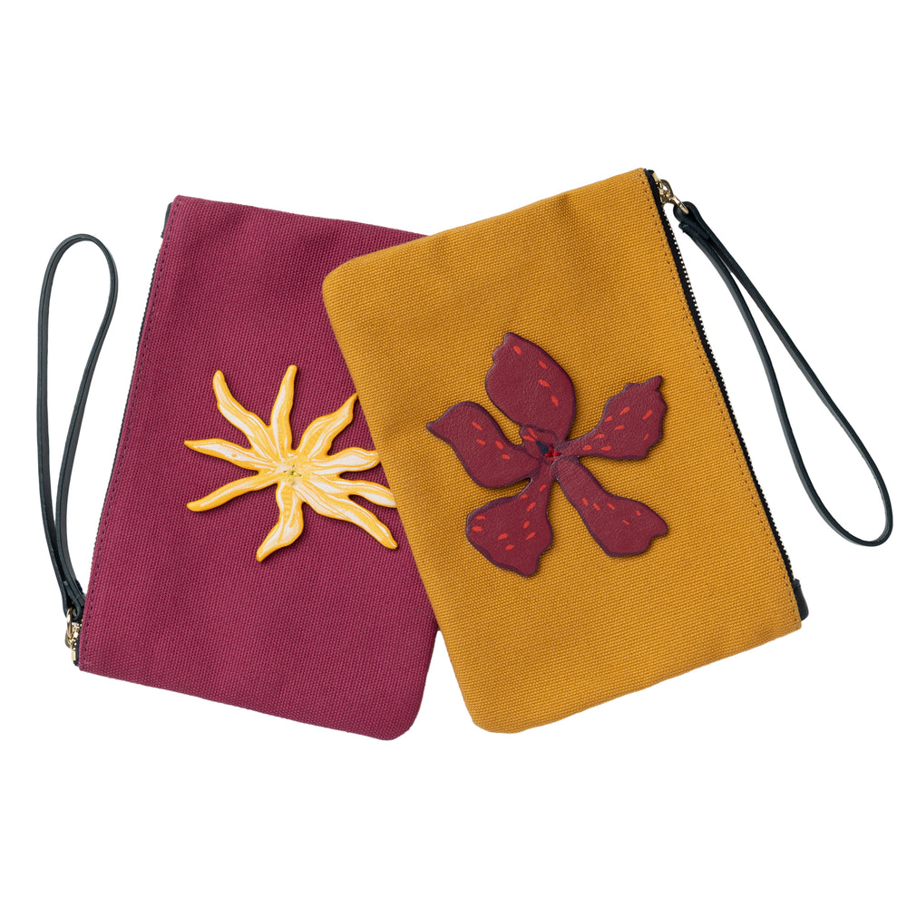 Burgundy Orchid Wallet Mustard L