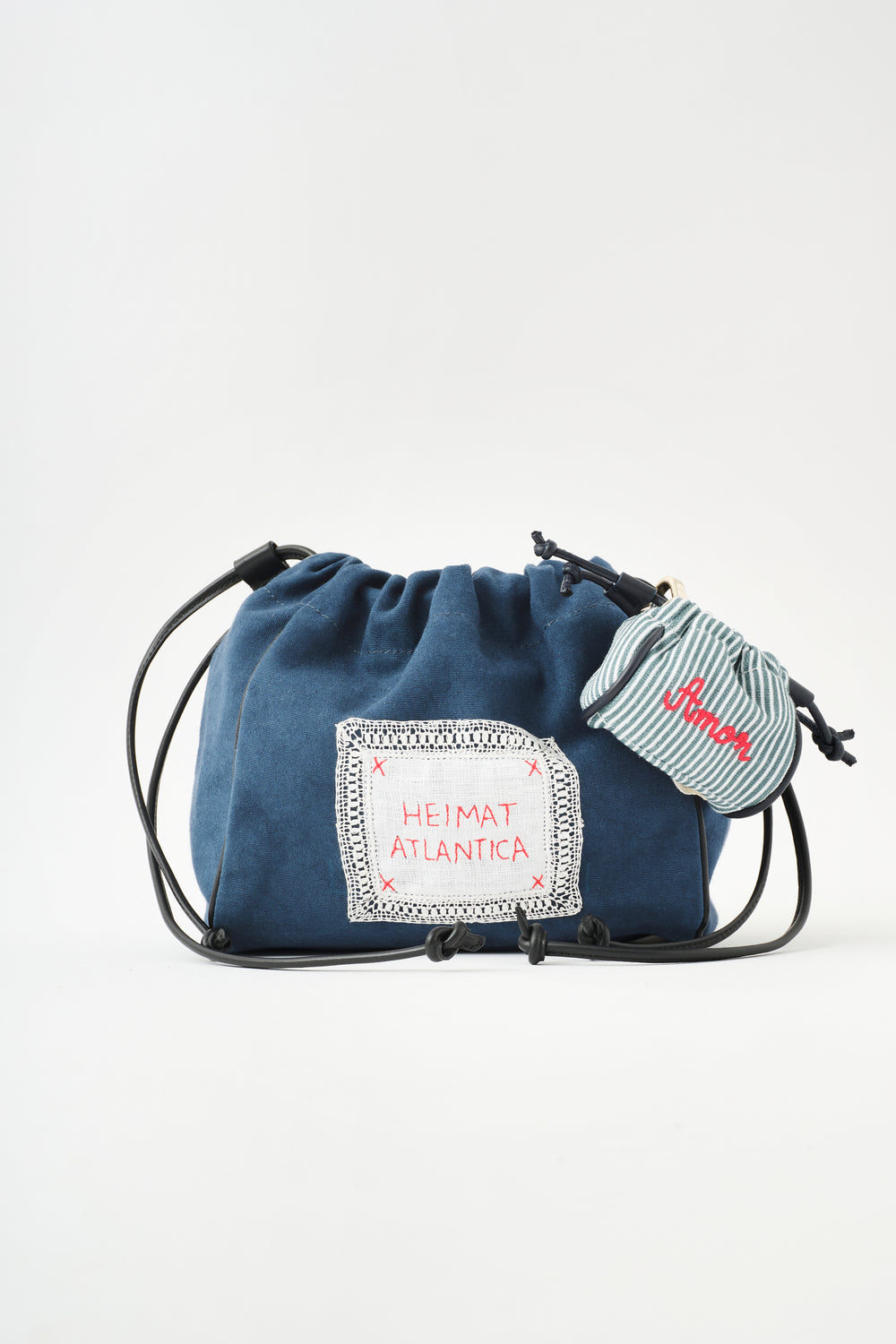 Mini Pouch Stripes Blue “Amor”