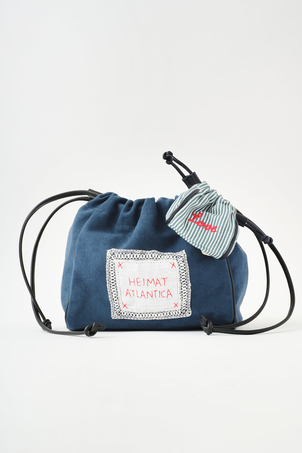 Mini Pouch Stripes Blue “Love”