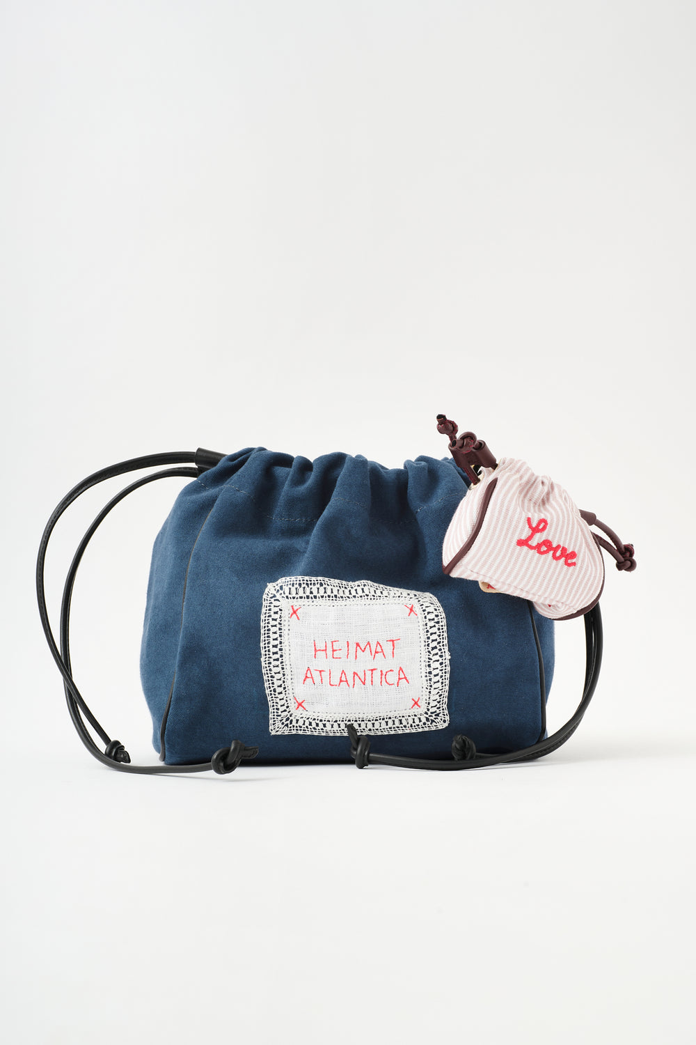 Mini Pouch Stripes Mauve “Je T’aime”