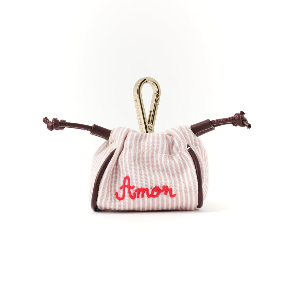Mini Pouch Stripes Mauve “Amor”