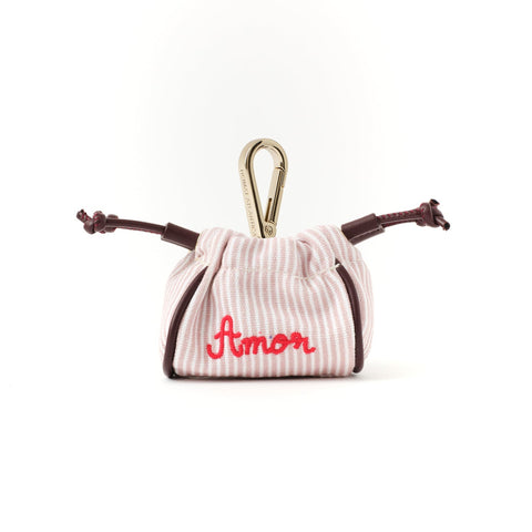 Mini Pouch Stripes Mauve “Amor”