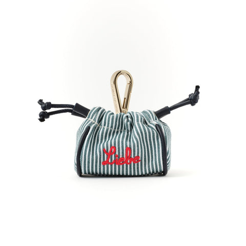 Mini Pouch Stripes Blue “Liebe”