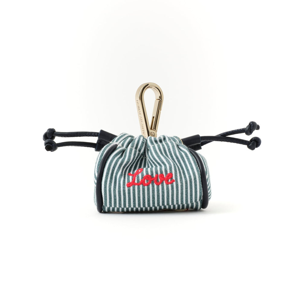 Mini Pouch Stripes Blue “Love”