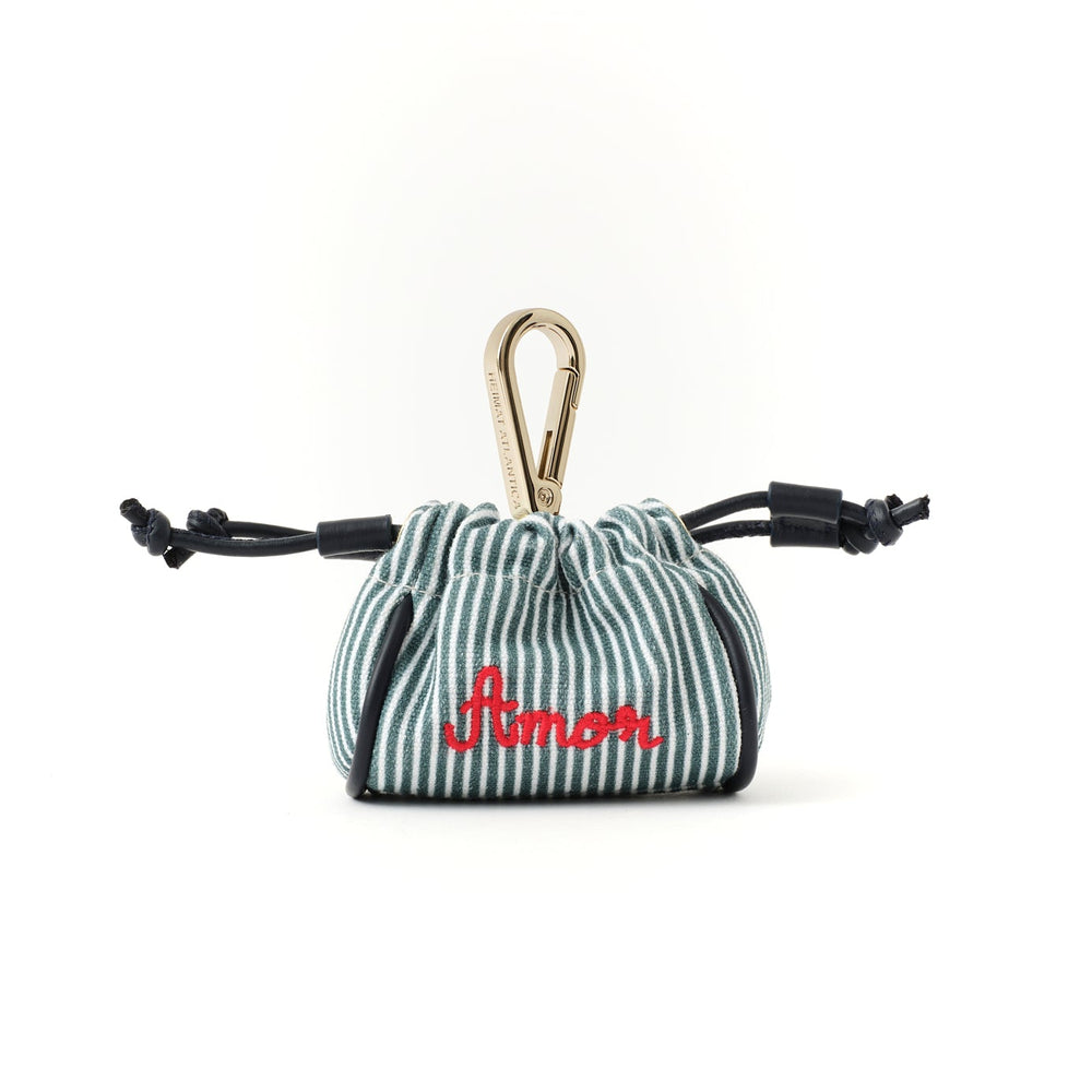 Mini Pouch Stripes Blue “Amor”