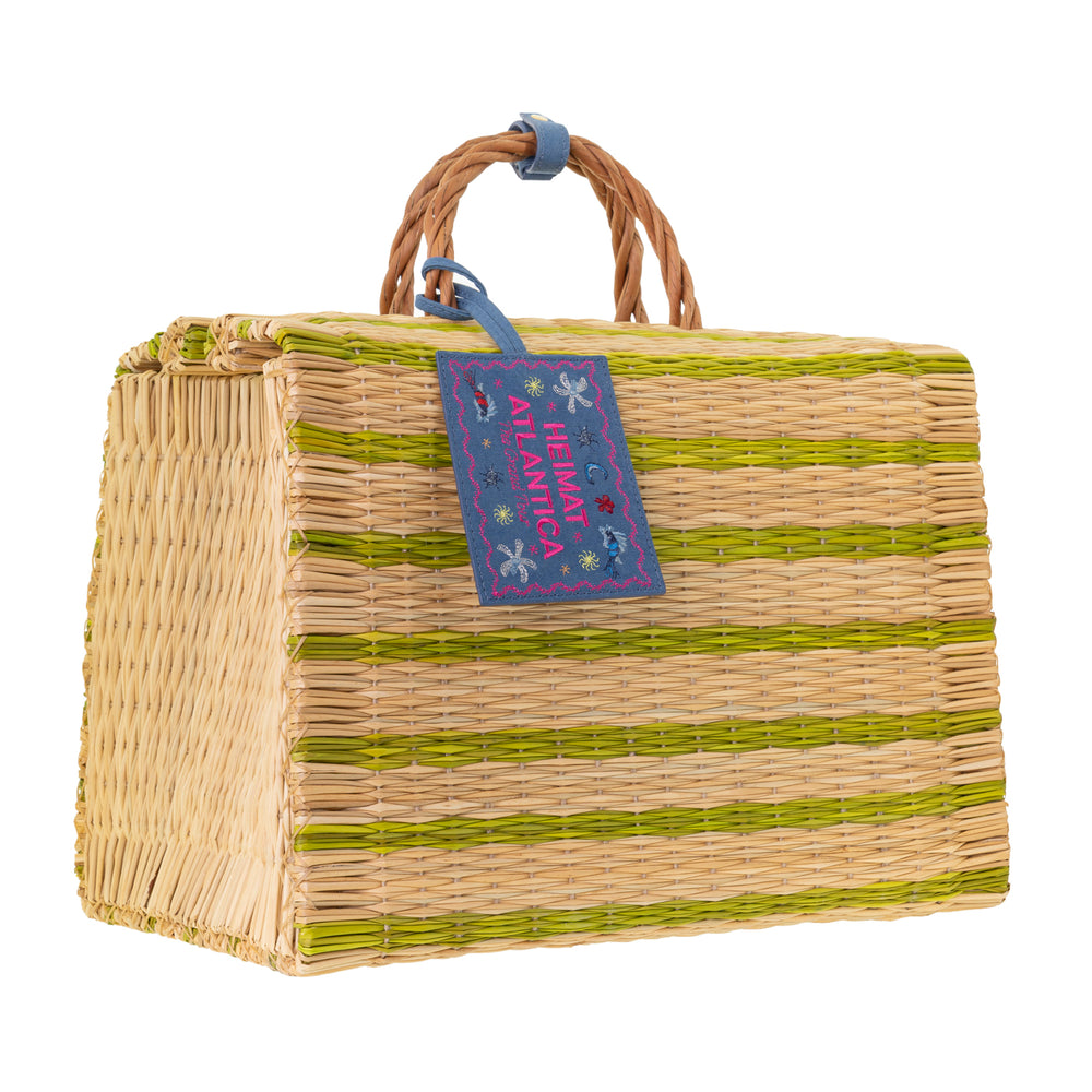 Beach Basket Lime "The Grand Tour"