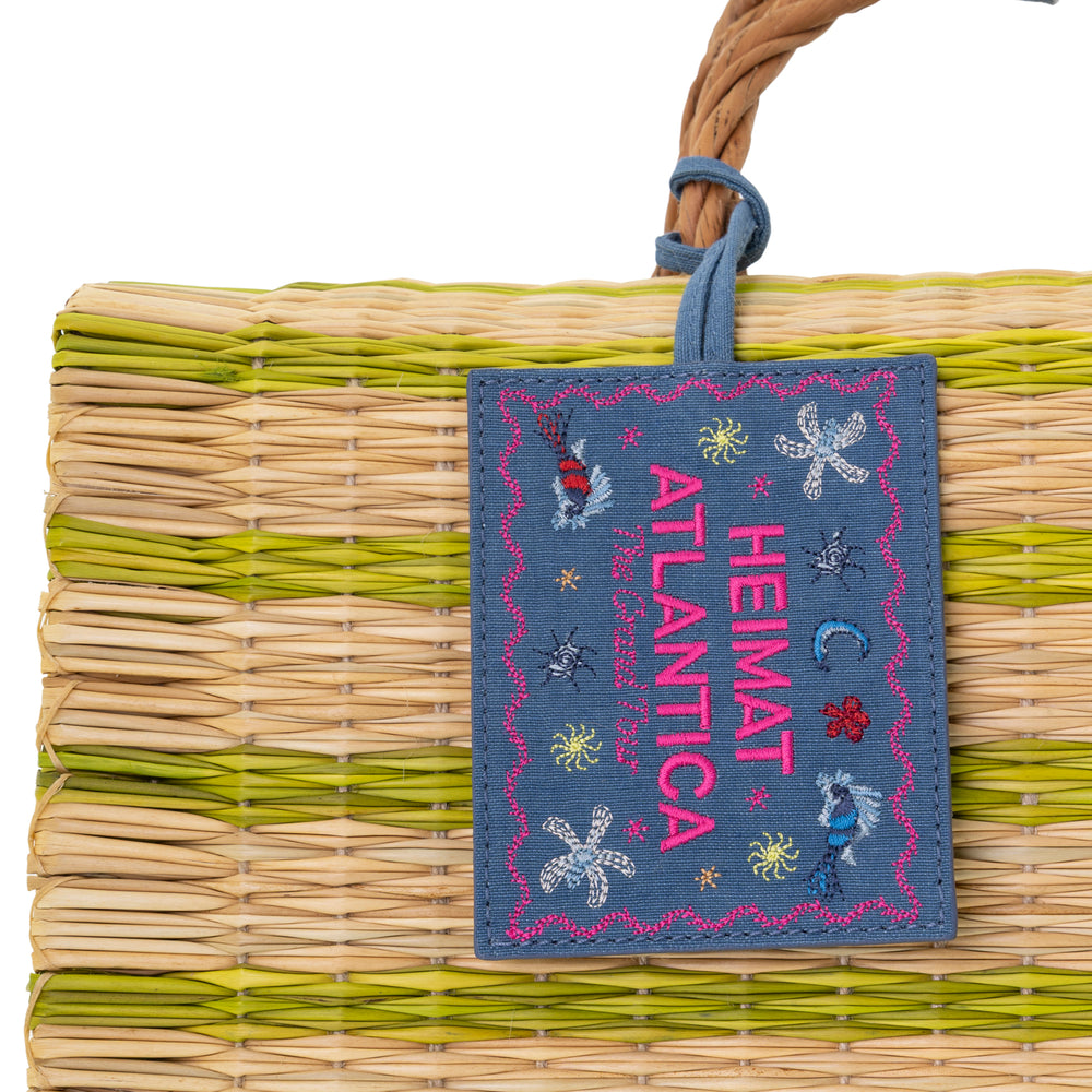 Beach Basket Lime "The Grand Tour"