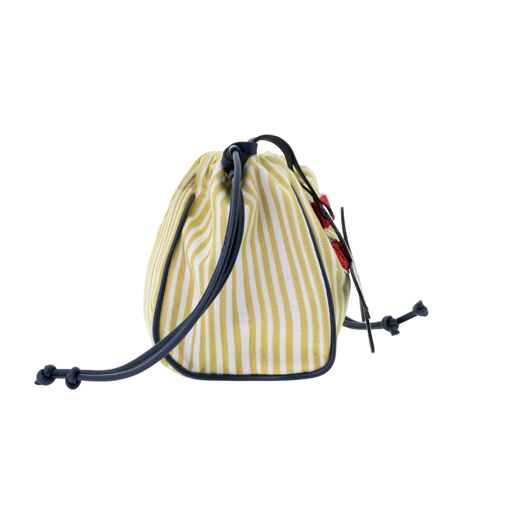 Pouch Hand Painted Lime "The Grand Tour"