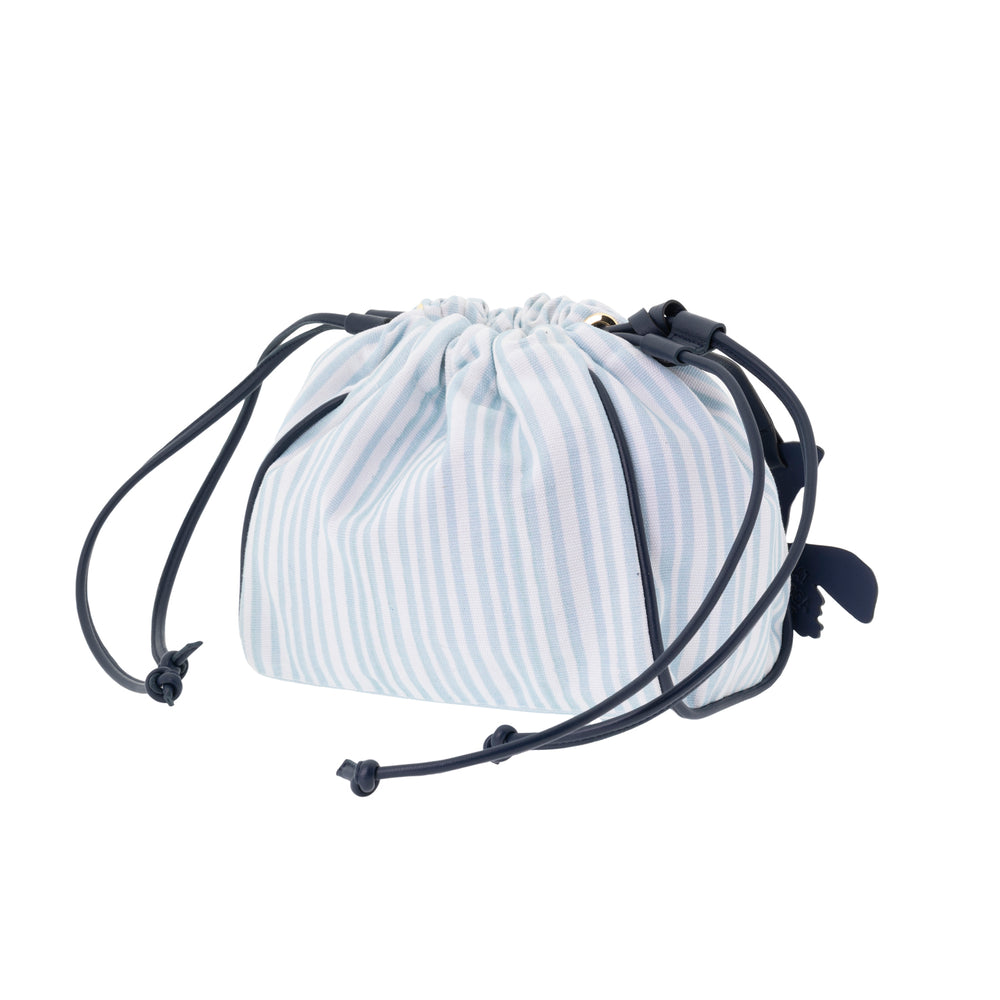 Pouch Hand Painted Blue "The Grand Tour"