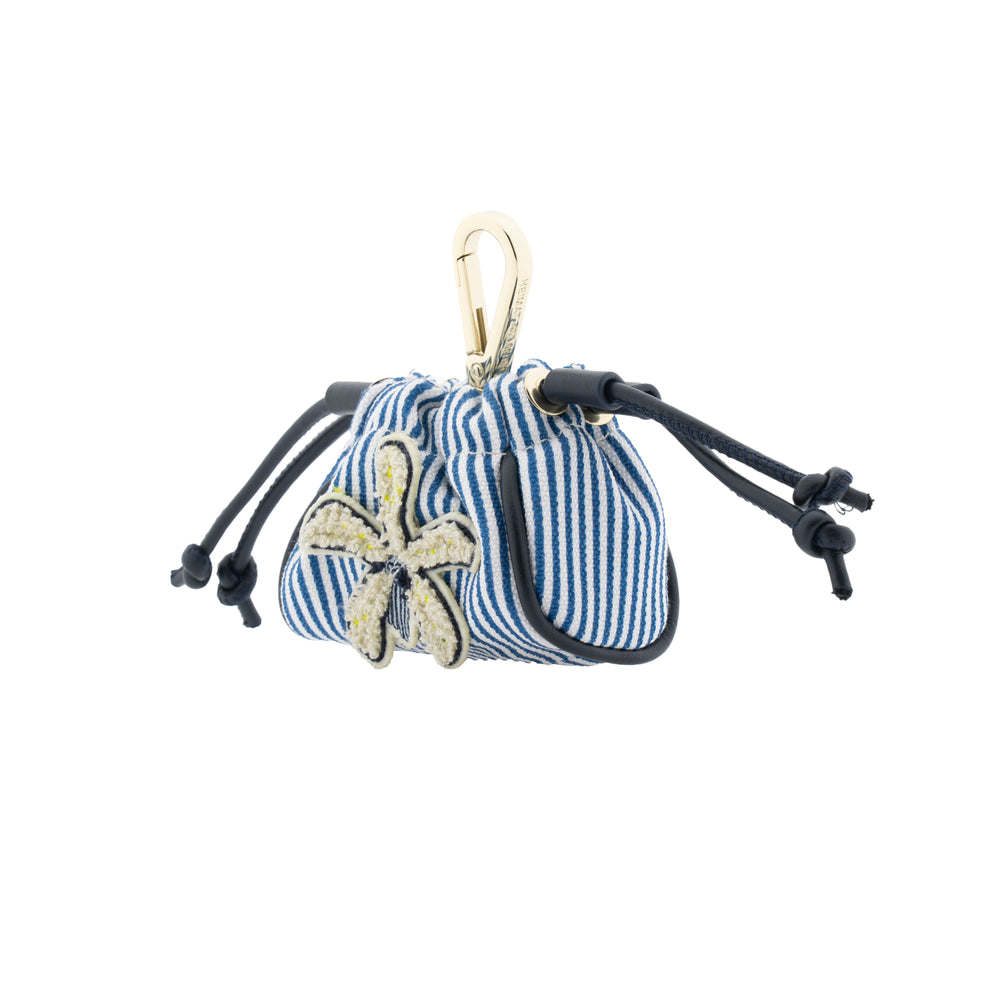 White Orchid Mini Pouch Blue