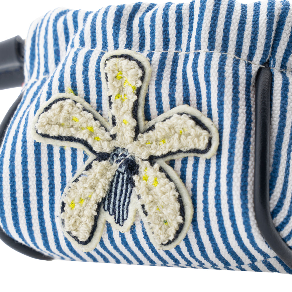 White Orchid Mini Pouch Blue