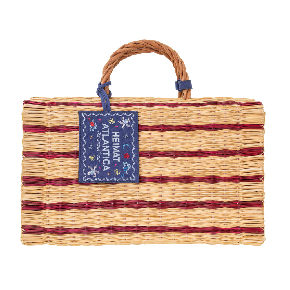Beach Basket Burgundy "The Grand Tour"