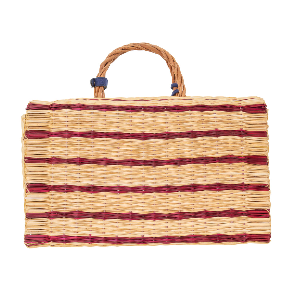 Beach Basket Burgundy "The Grand Tour"