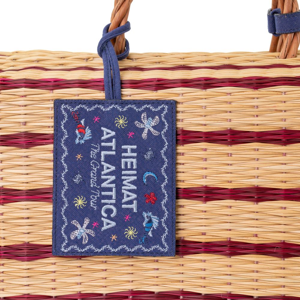 Beach Basket Burgundy "The Grand Tour"