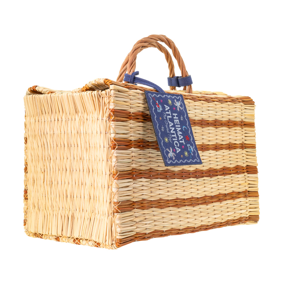 Beach Basket Mustard "The Grand Tour"