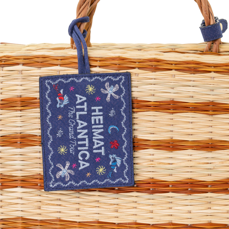 Beach Basket Mustard "The Grand Tour"