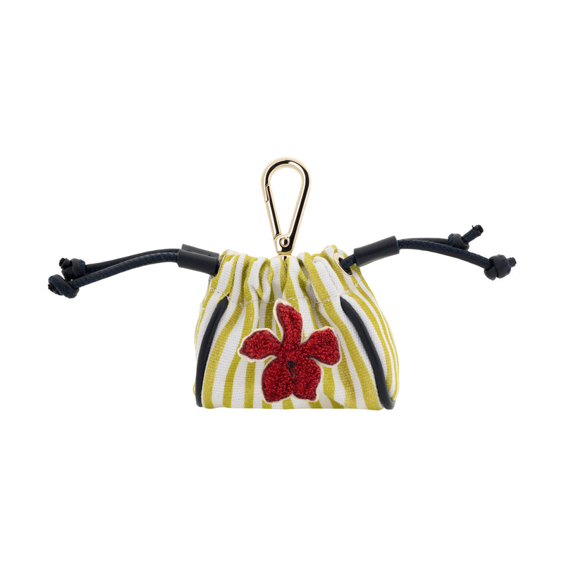 Burgundy Orchid Mini Pouch Lime