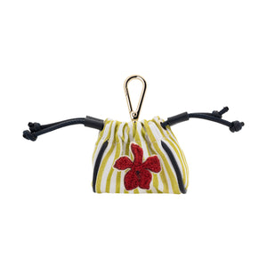 BURGUNDY ORCHID MINI POUCH LIME