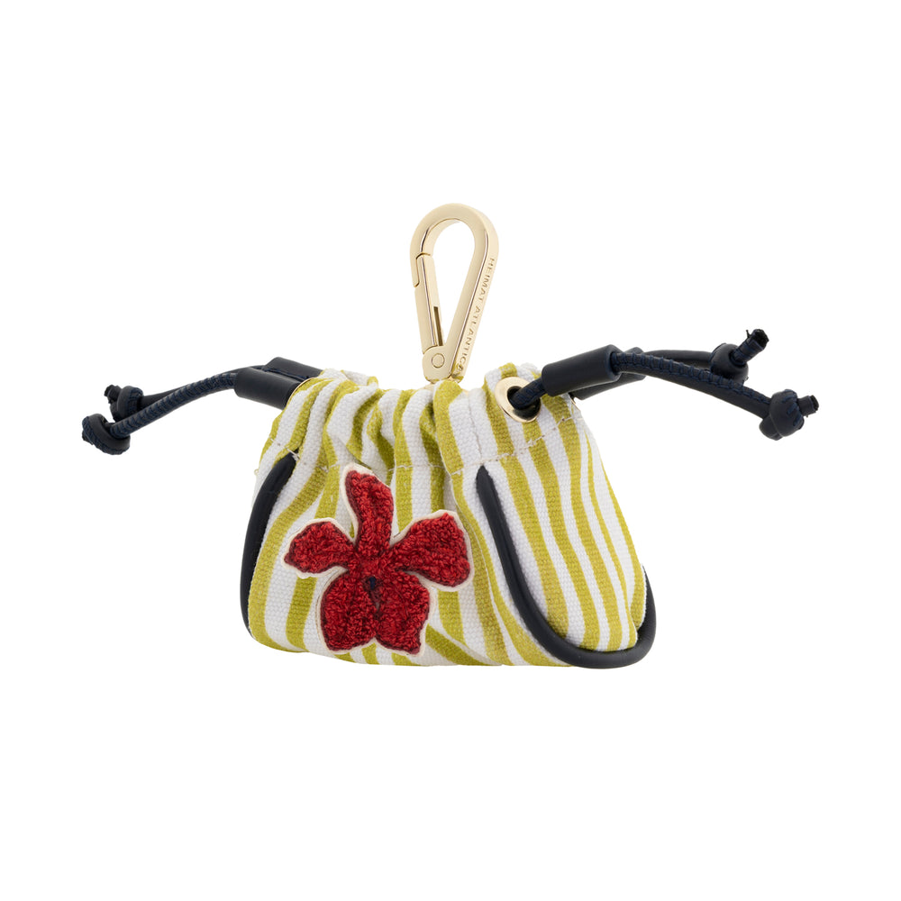 Burgundy Orchid Mini Pouch Lime