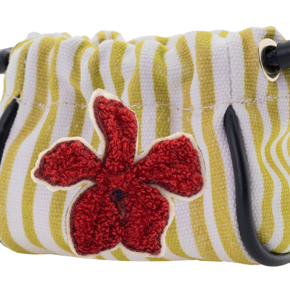 Burgundy Orchid Mini Pouch Lime