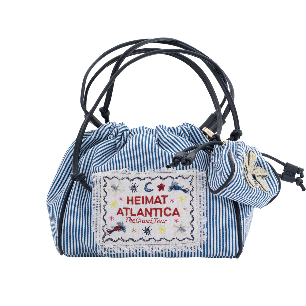 White Orchid Mini Pouch Blue