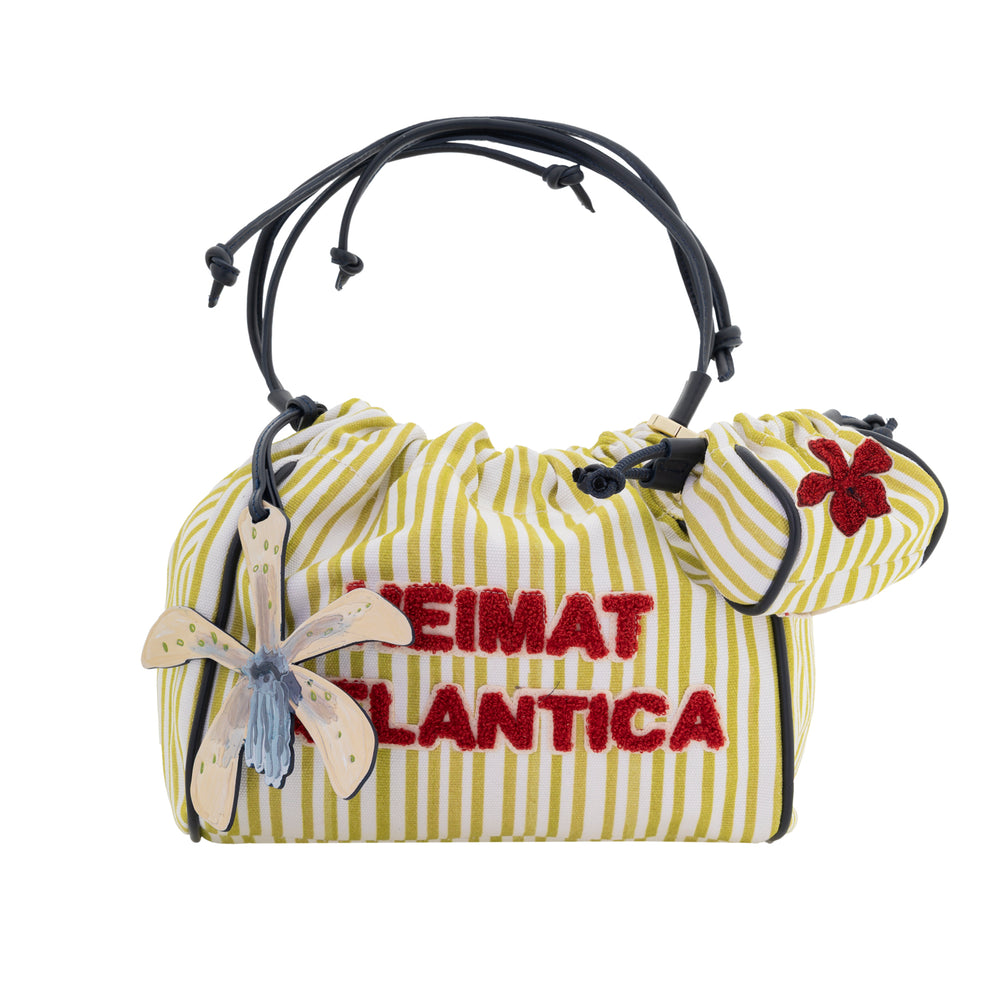 Burgundy Orchid Mini Pouch Lime