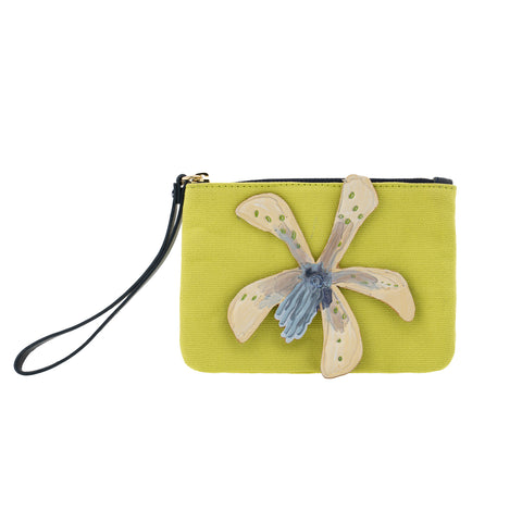 White Orchid Wallet Lime S