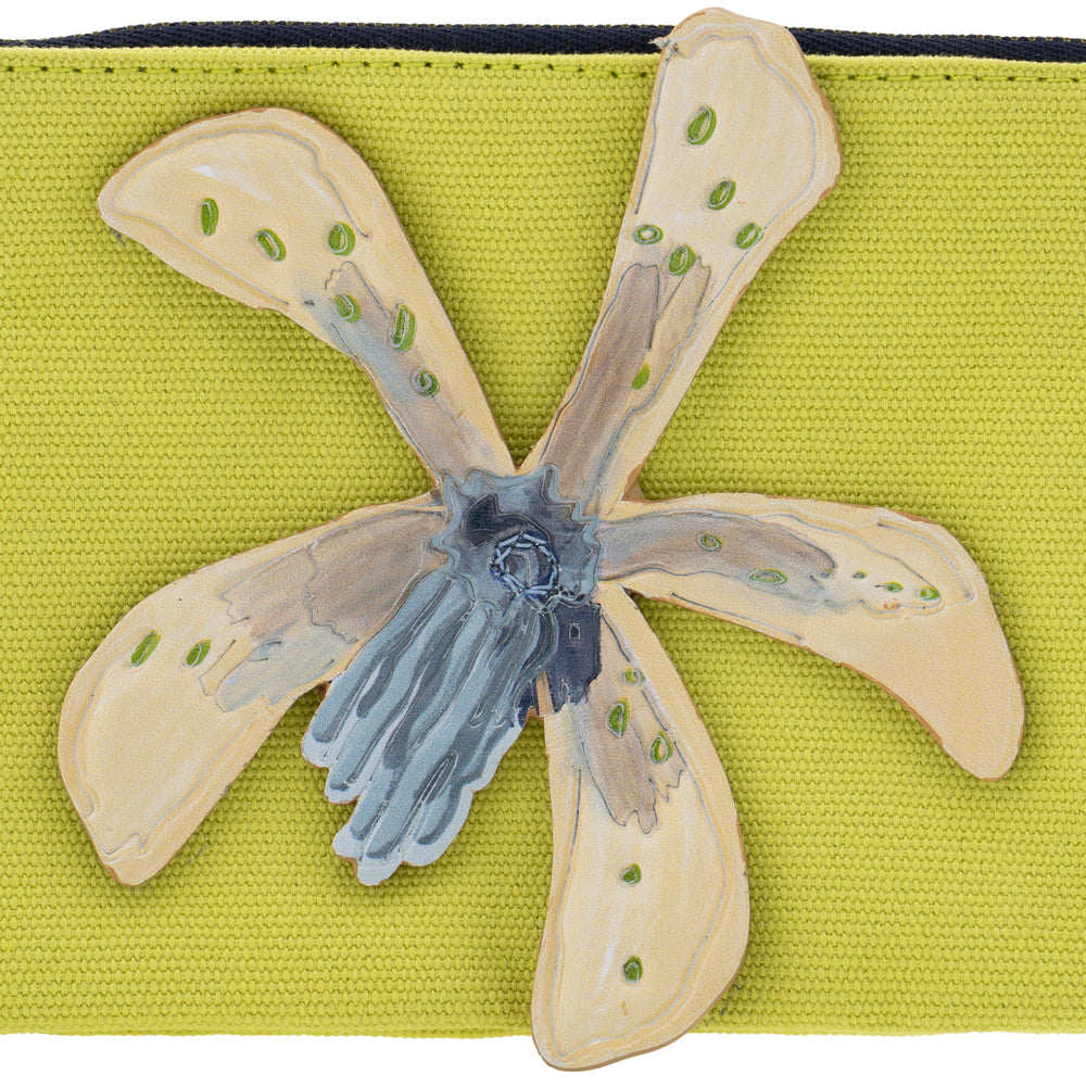 White Orchid Wallet Lime S