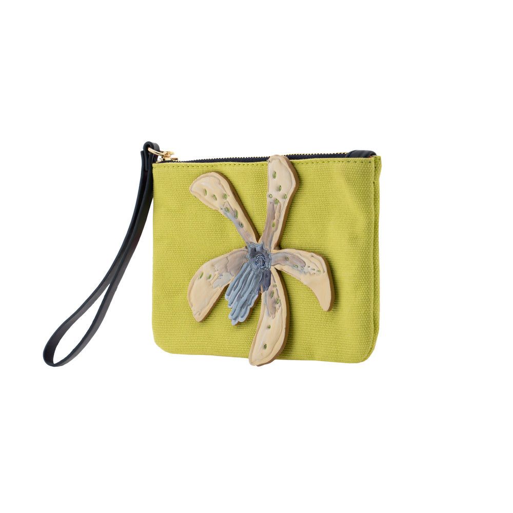White Orchid Wallet Lime S