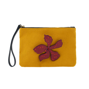 Burgundy Orchid Wallet Mustard L