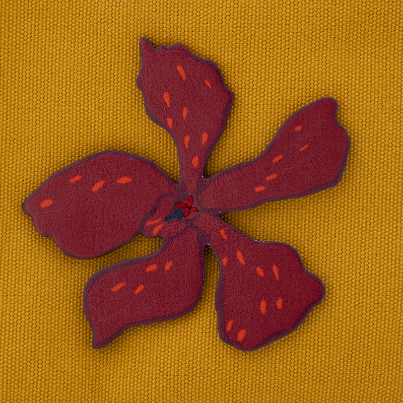 Burgundy Orchid Wallet Mustard L