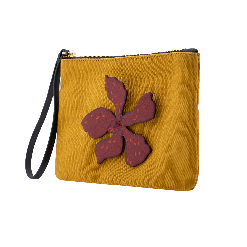 Burgundy Orchid Wallet Mustard L