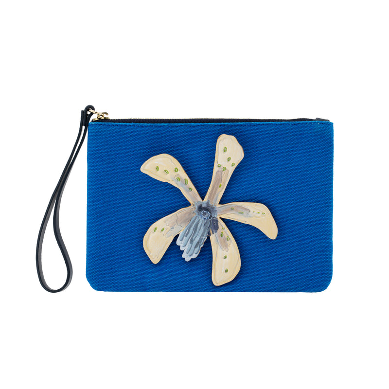 White Orchid Wallet Blue L