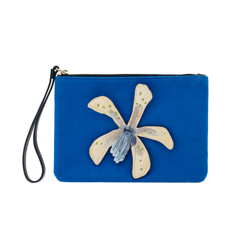 White Orchid Wallet Blue L
