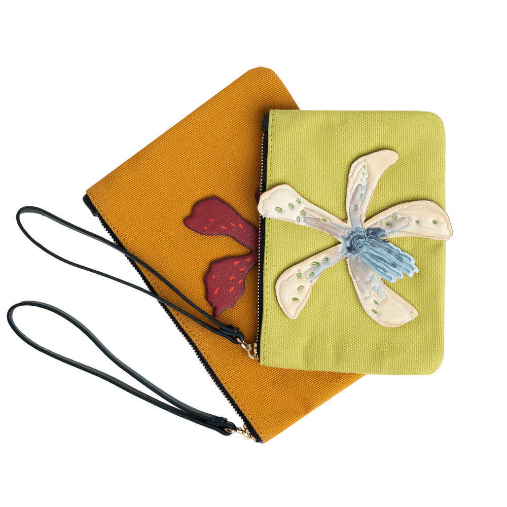 White Orchid Wallet Lime S