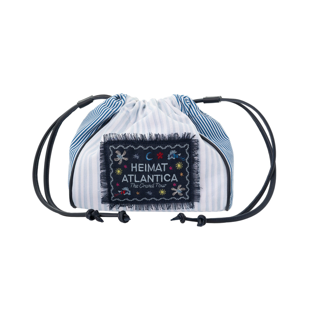 POUCH BLUE PATCHWORK "The Grand Tour"