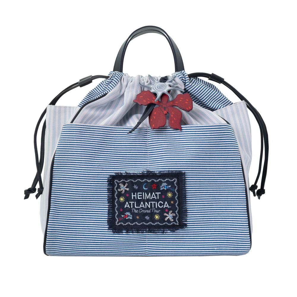 TOTE BLUE PATCHWORK "The Grand Tour"