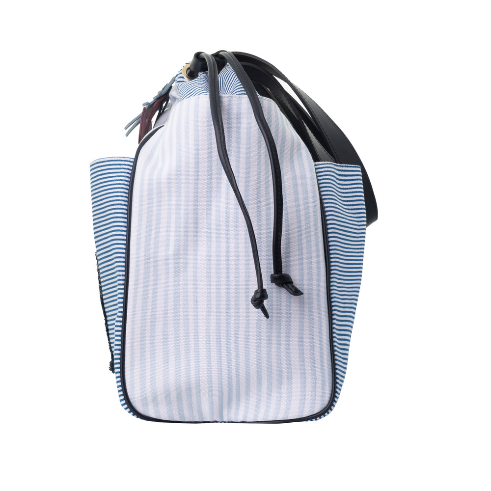 TOTE BLUE PATCHWORK "The Grand Tour"