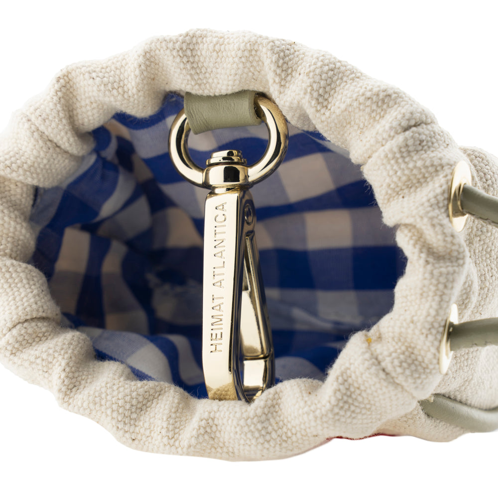 Burgundy Orchid Mini Pouch Ivory