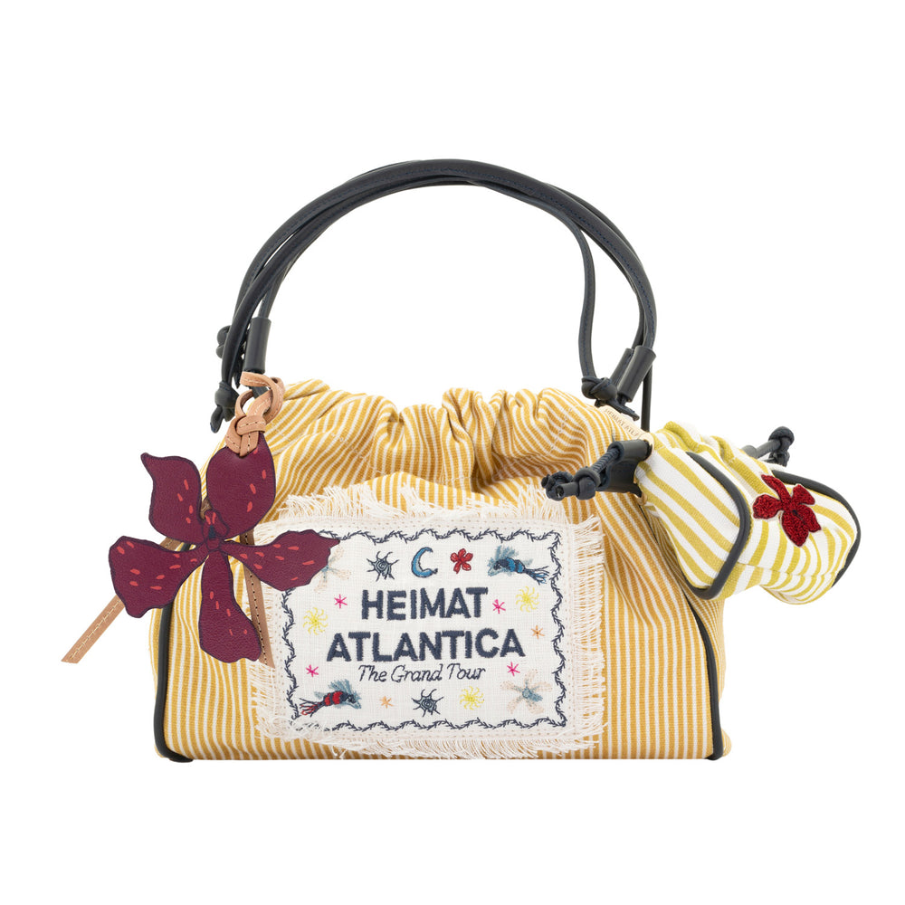 Burgundy Orchid Mini Pouch Lime