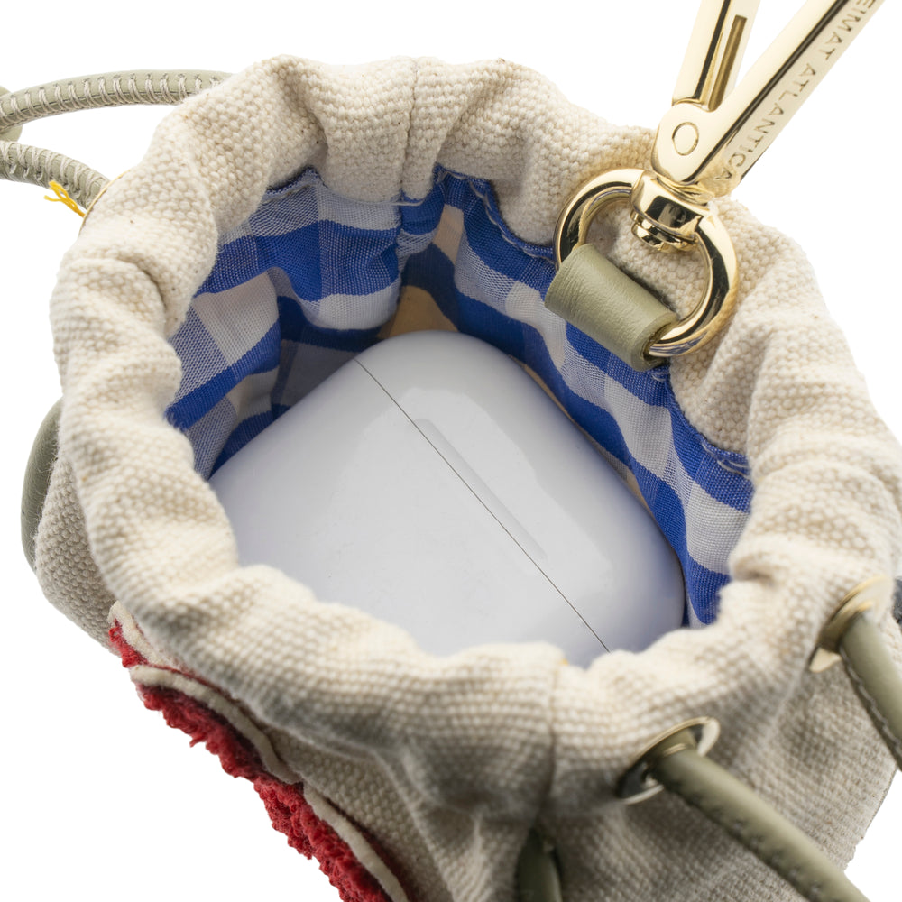 Burgundy Orchid Mini Pouch Ivory