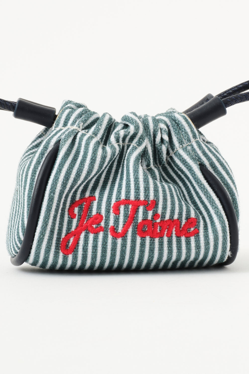 Mini Pouch Stripes Blue “Je T’aime”