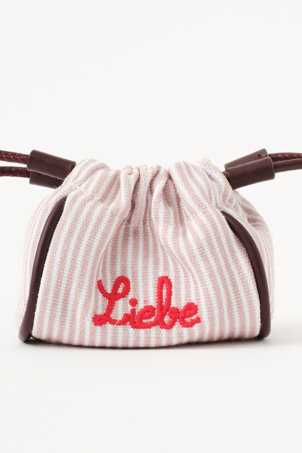 Mini Pouch Stripes Mauve “Liebe”