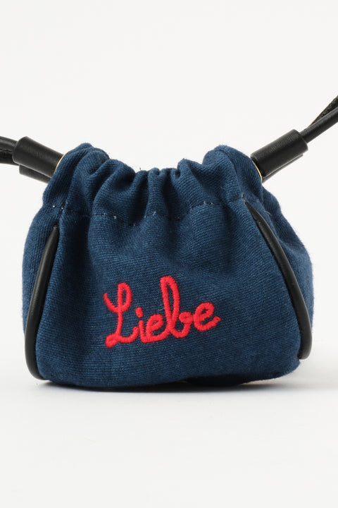 Mini Pouch Denim “Liebe”