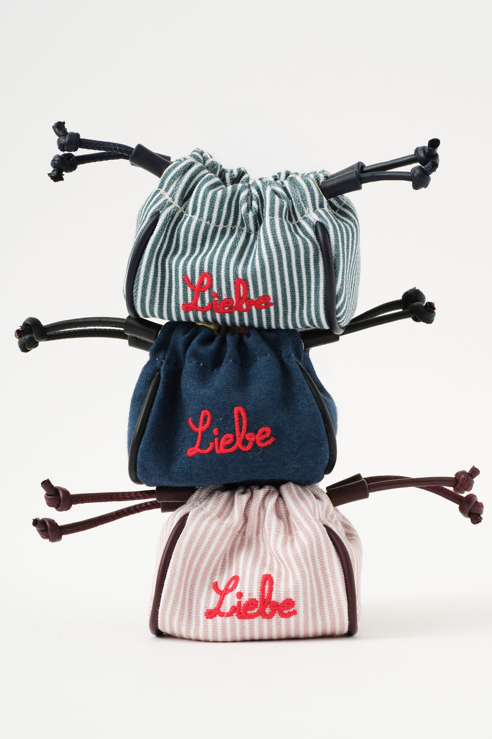 Mini Pouch Stripes Blue “Liebe”