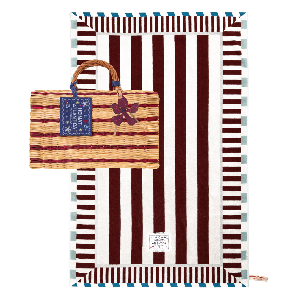 Beach Basket Red "The Grand Tour"