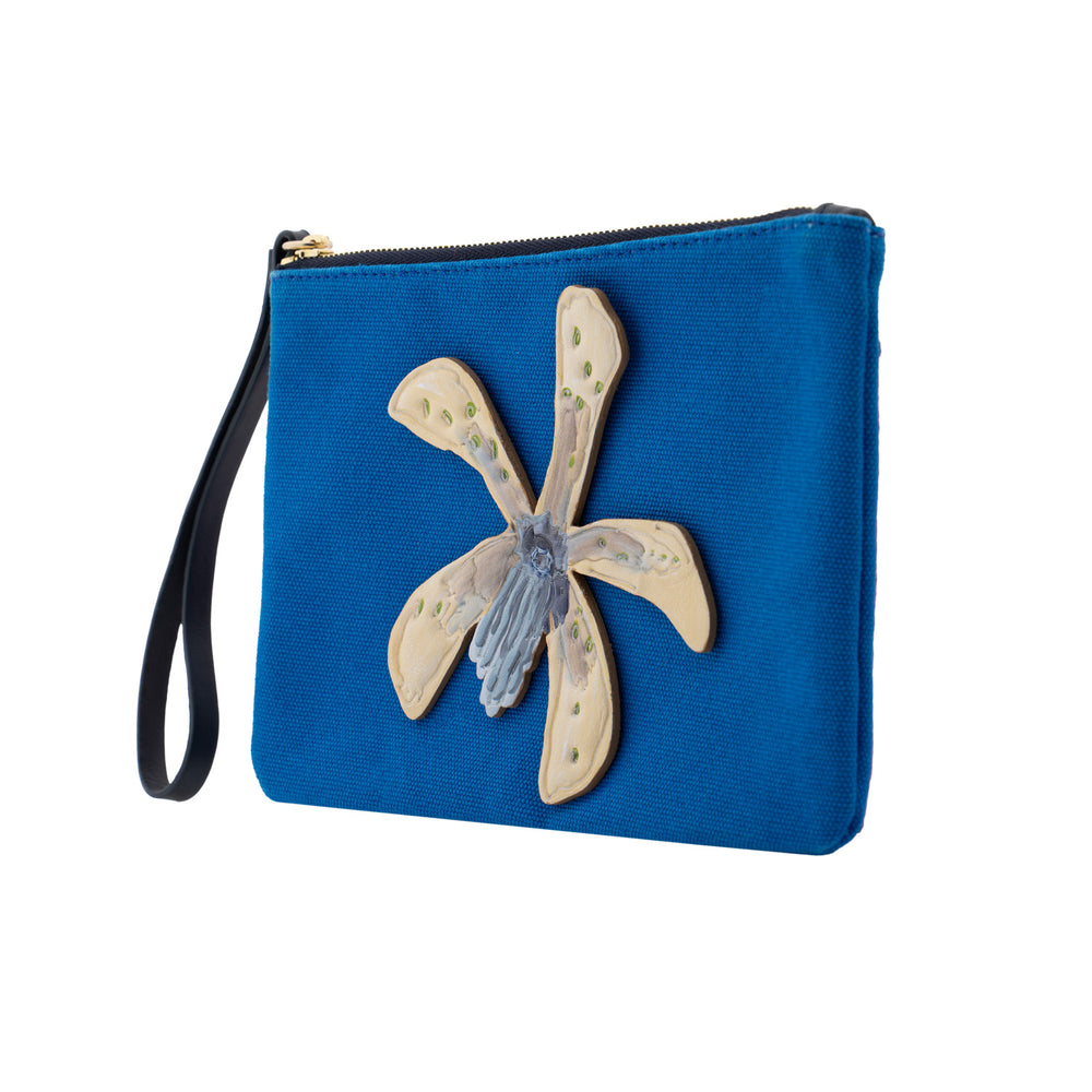 White Orchid Wallet Blue L