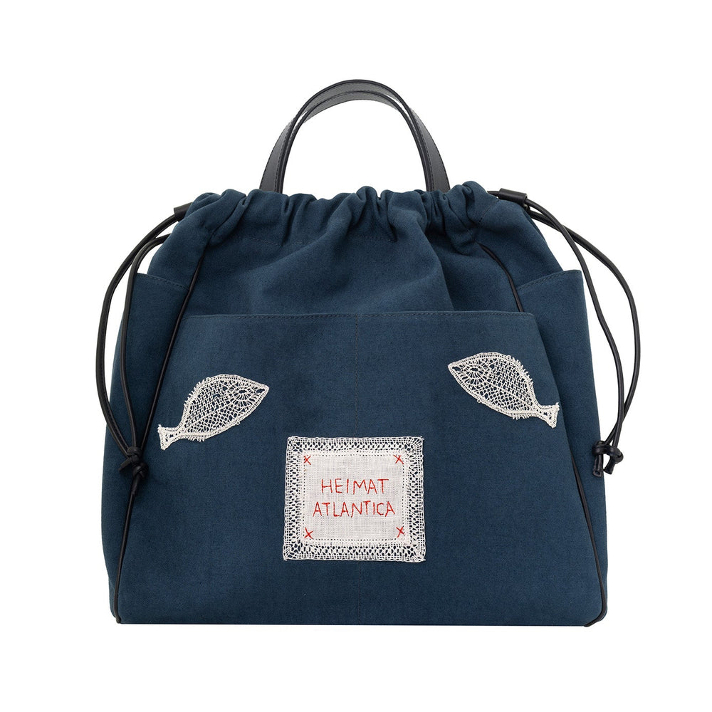 Tote Denim "Camariñas" Fishes