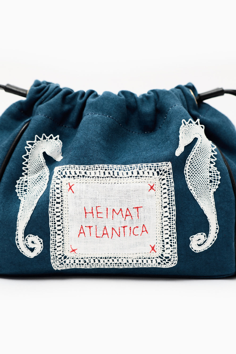 Pouch Denim Seahorses "Camariñas" with strap