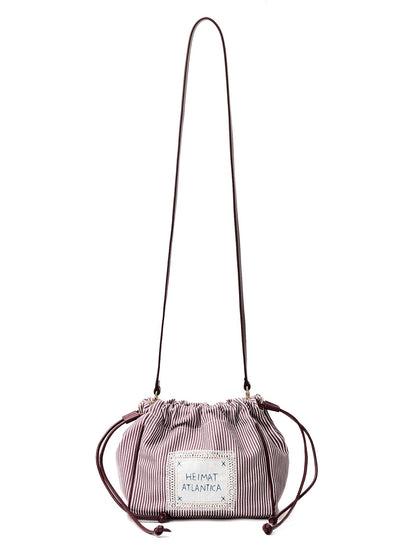 Pouch Burgundy Stripes "Camariñas" With strap